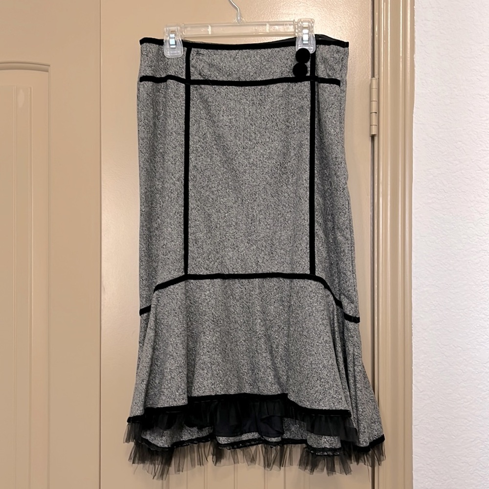 Gray midi skirt